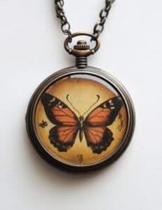 Butterfly Pocket Watch