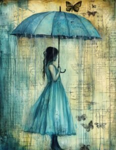 Girl with the Rain Umbrella