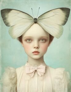 Girl with Butterfly Crown