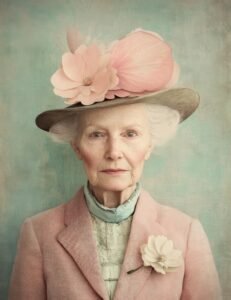 Elder with Floral Hat