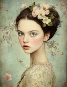 Side Glance Among Blossoms