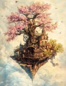 Floating Clockwork Tree House