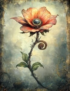 Gear-Stemmed Poppy Flower