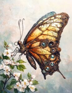Golden Gearwing Butterfly