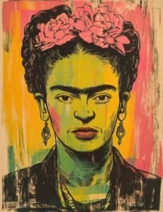 Pop Art Frida in Yellow and Pink