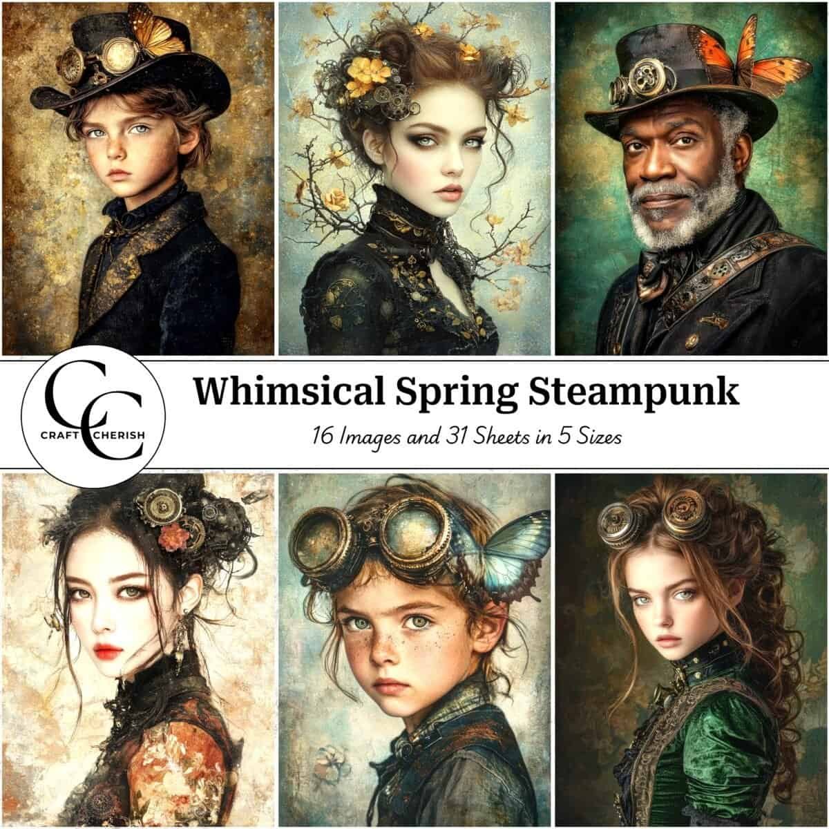 Whimsical Spring Steampunk Book - Digital Download Pack (Password Protected)
