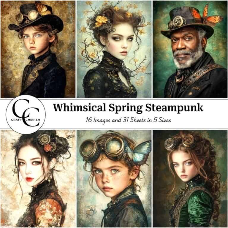 Whimsical Spring Steampunk Book - Digital Download Pack (Password Protected)
