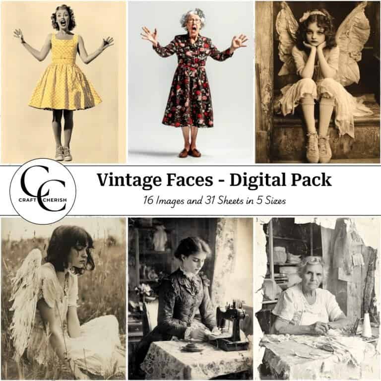 Vintage Faces Book - Digital Download Pack (Password Protected)
