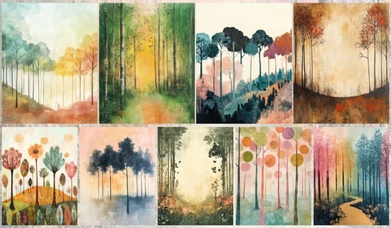 28 Free Mixed-Media Forest Images for Craft Projects