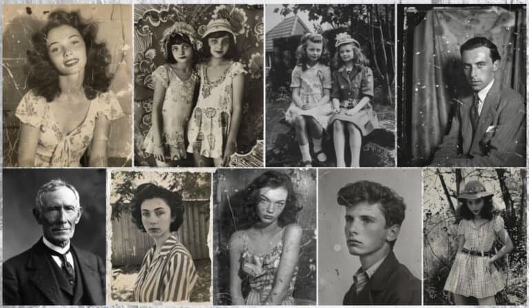 20 Free Vintage People Images for Craft Projects