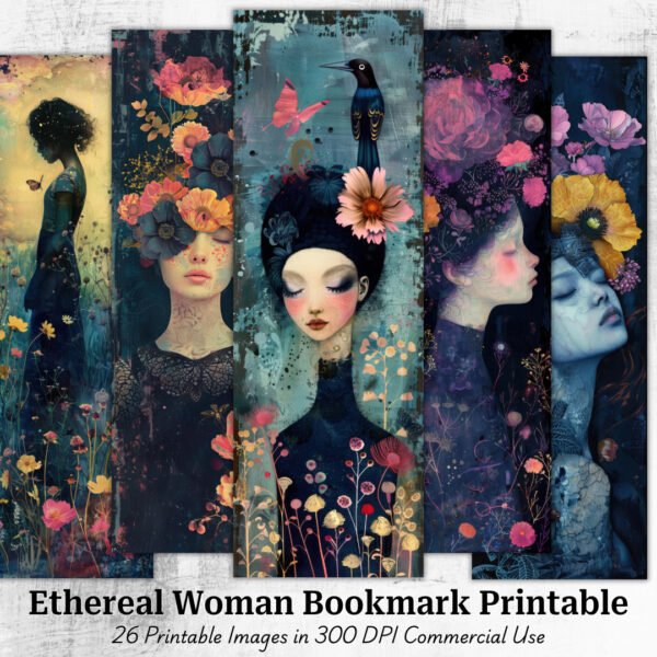 Fantasy Woman Printable Images – Ethereal Surreal Art Digital Download