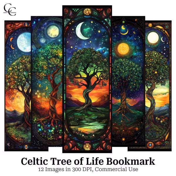 Celtic Tree of Life Bookmark Printable Images – Celestial Fantasy Art