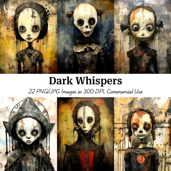 Eerie Gothic Figure Digital Art – Creepy Halloween Printable for Junk Journals