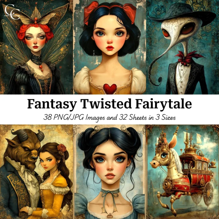 Twisted Fairytale Fantasy Illustrations, Anthropomorphic Animal Art, Dark Whimsical Digital Prints