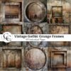 Vintage Gothic Grunge Frames, Distressed Grunge Photo Frames for Junk Journals, Scrapbook Printable