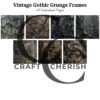 Grungy Dark Lace Fabric Digital Paper, Gothic Distressed Lace Textures for Junk Journals – image 3
