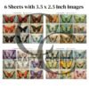 Whimsical Butterfly Mixed Media Images, Colourful Butterfly Printables for Junk Journals – image 4
