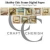 Shabby Chic Frame Digital Paper, Vintage Polaroid Landscape Frames for Junk Journals – image 4