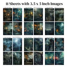 Creepy Surreal Background Printables, Haunted Whimsical Gothic (Digital Images) – image 6