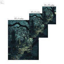 Creepy Surreal Background Printables, Haunted Whimsical Gothic (Digital Images) – image 4