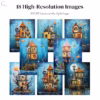 Underwater House Printable Images, Whimsical Ocean Abode Art for Junk Journals – image 3